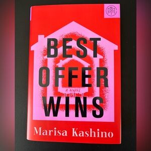 Best Offer Wins by Marisa Kashino — Red & Pink Hardcover Novel